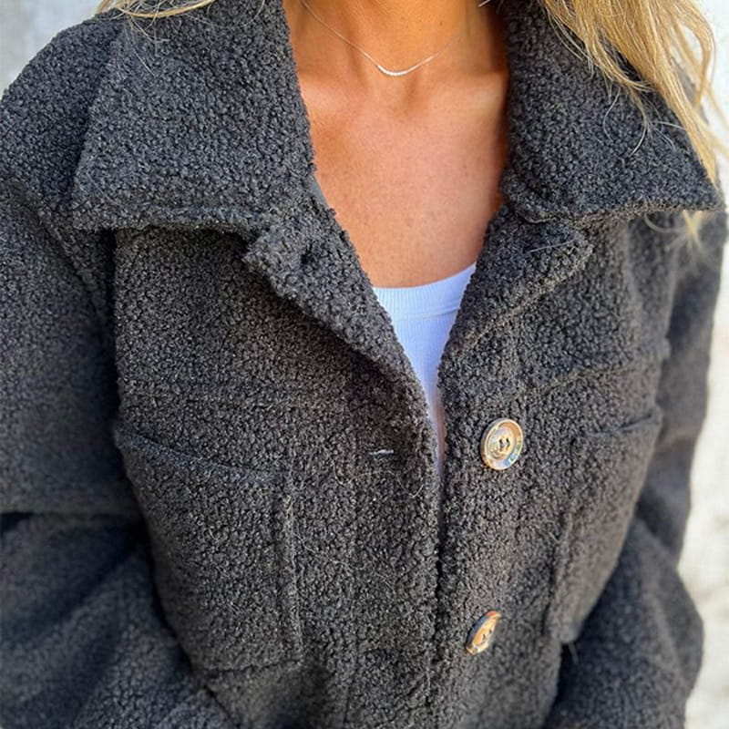 🔥New Hot Selling❤️‍🔥Women's Warm Lapel Cropped Jacket