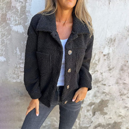 🔥New Hot Selling❤️‍🔥Women's Warm Lapel Cropped Jacket