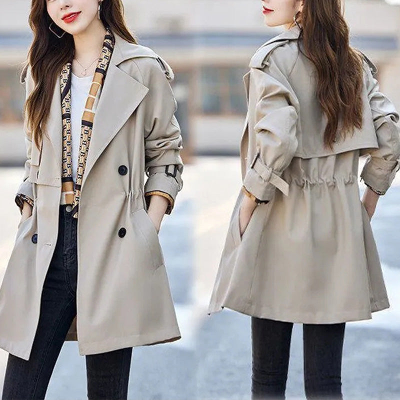 ✨ Fashionable High-End Women's Windbreaker With Mid-Length Lapel