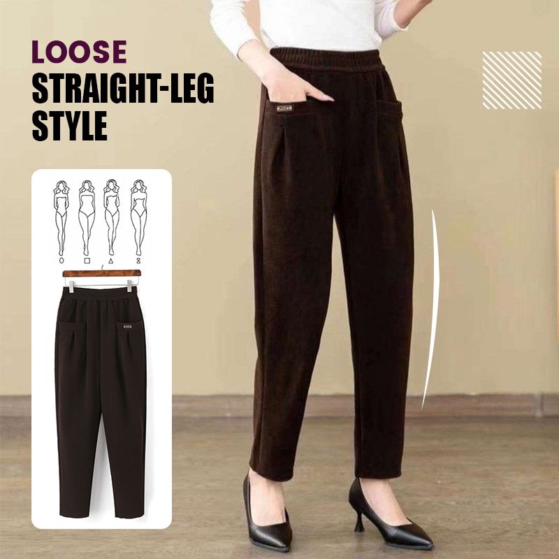 Women’s High-rise Elastic Corduroy Trousers