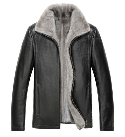 [Perfect gift] Men’s Winter Chic Fleece Leather Jacket