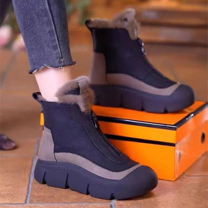 Women's Waterproof Warm Zipper Snow Boots