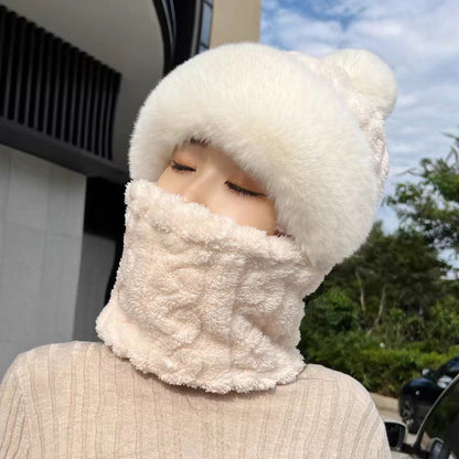 ❄️Winter-Specials❄️Women's Winter Warm Windproof Plush Scarf Hat