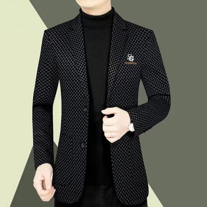 💖Men's Slim-fit Casual Suit Jacket【Comfortable and warm】