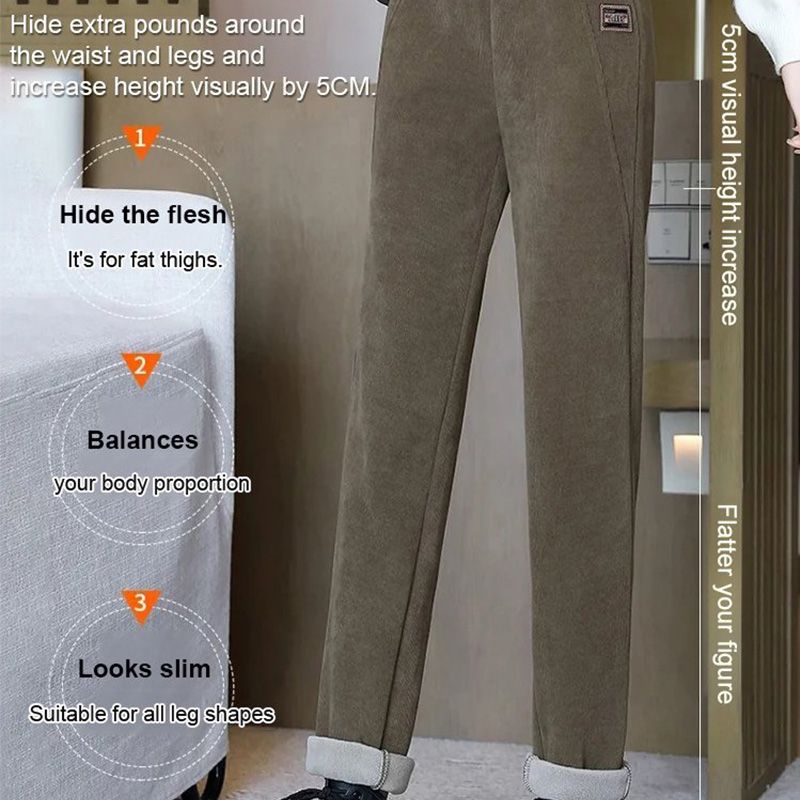 Women's High-waist Warm Faux Fleece-lined Pants