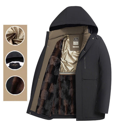 💥Men’s Winter Thermal Thick Hooded Parka Coat