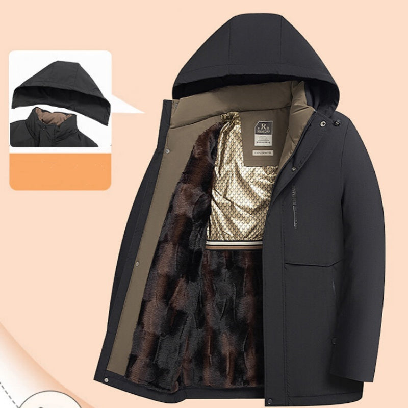 💥Men’s Winter Thermal Thick Hooded Parka Coat