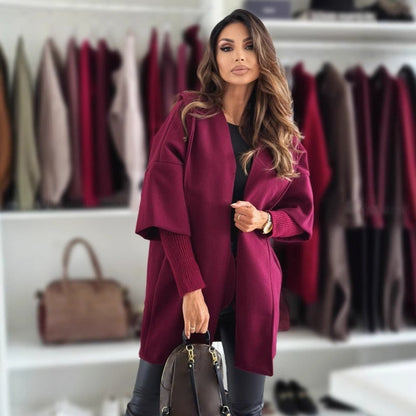 🎄 New for Christmas 💖Women's Fashion Solid Color Loose Hooded Coat