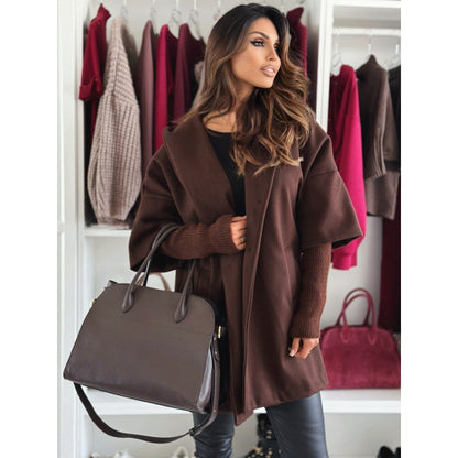 🎄 New for Christmas 💖Women's Fashion Solid Color Loose Hooded Coat