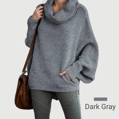 🔥Women's Batwing Cowl Neck Sweater with Pockets