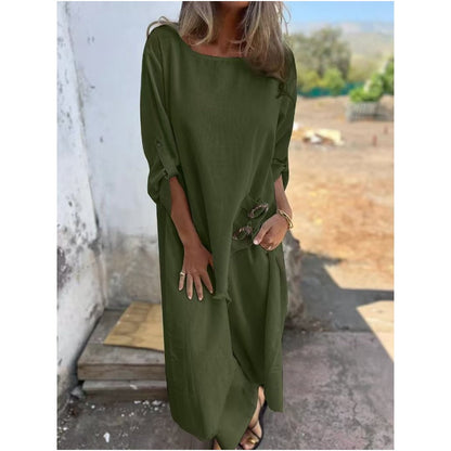 💃2025 Spring-Summer New Dress In Cotton And Linen + Two-piece Trousers