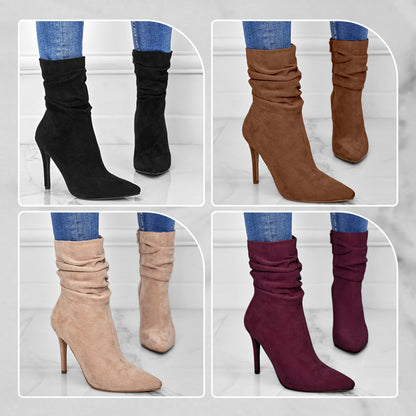 💖2025 Hot Sale💖Women's Pointed Toe High Heel Short Boots