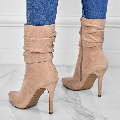 💖2025 Hot Sale💖Women's Pointed Toe High Heel Short Boots