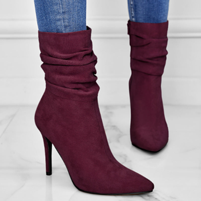 💖2025 Hot Sale💖Women's Pointed Toe High Heel Short Boots