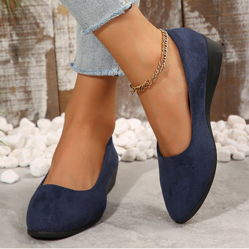 Elegant Lightweight Anti-Slip Low Heel Wedge Shoes