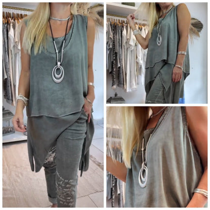 Women’s Casual High Low Hem Tank Tops