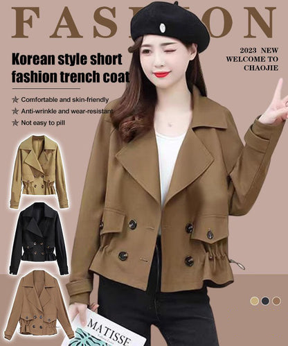 Korean Style Short Fashion Trench Coat