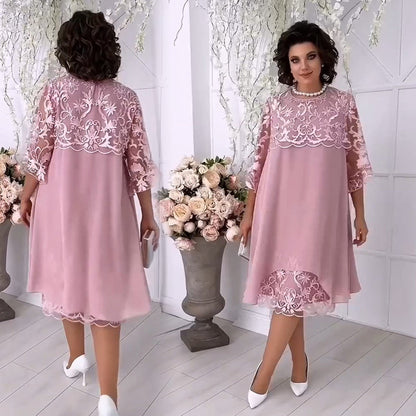 💗Sheer Breeze Layered Lace Dress