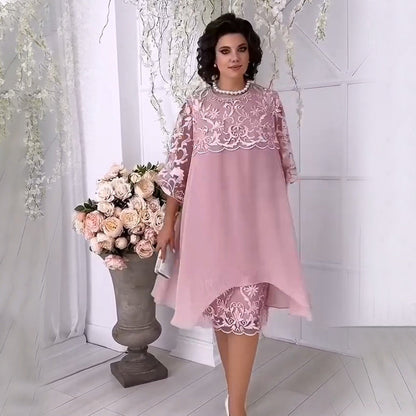 💗Sheer Breeze Layered Lace Dress