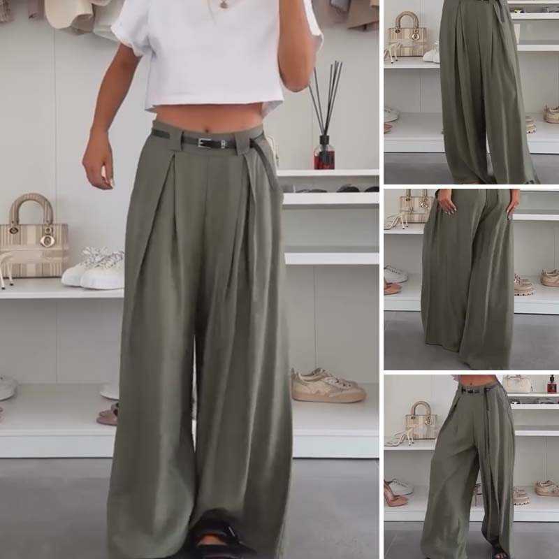 🔥Women's Lightweight Ruched Wide-Leg Pants