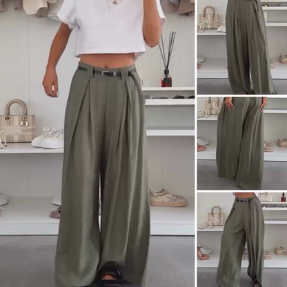 🔥Women's Lightweight Ruched Wide-Leg Pants