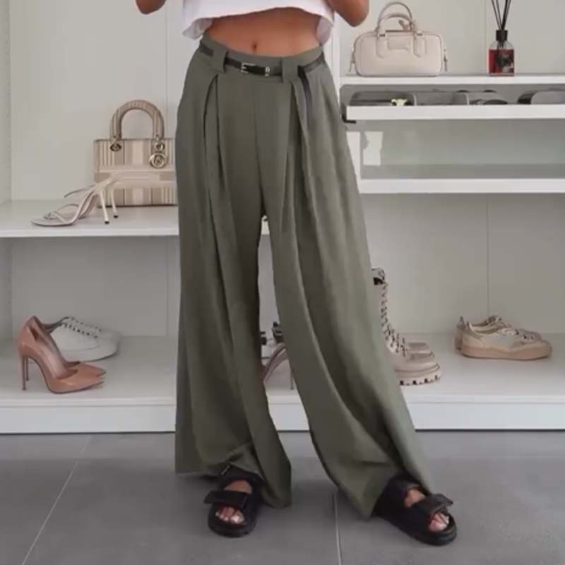 🔥Women's Lightweight Ruched Wide-Leg Pants