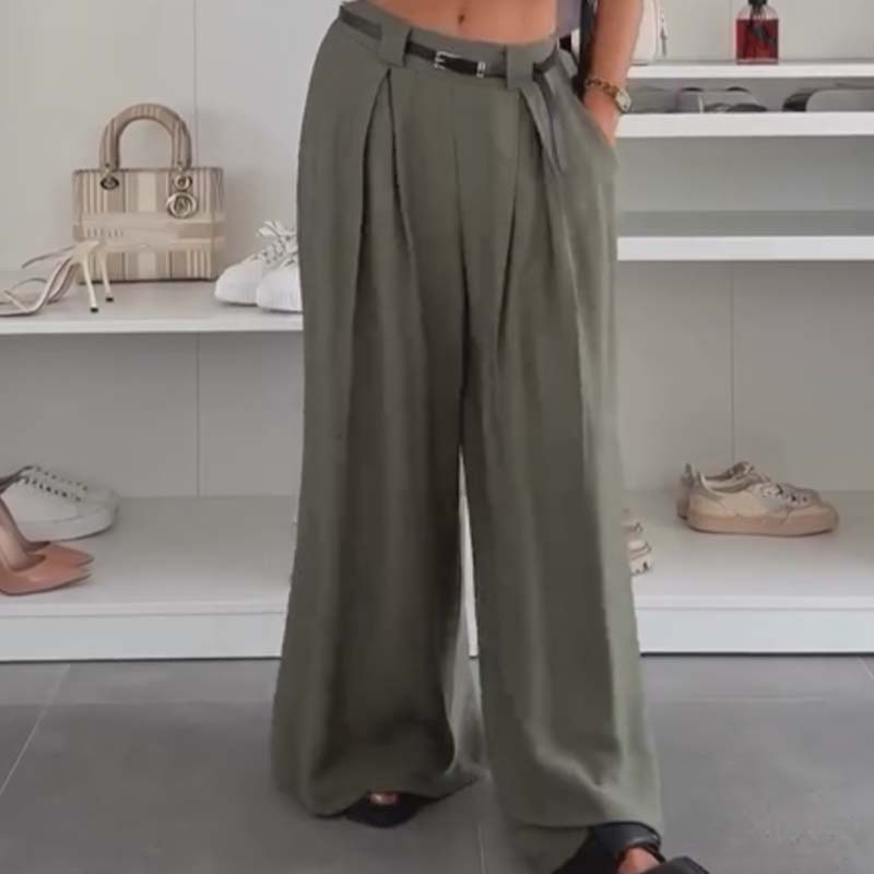🔥Women's Lightweight Ruched Wide-Leg Pants