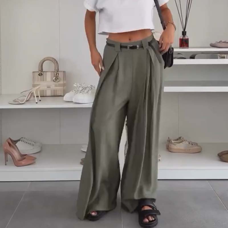 🔥Women's Lightweight Ruched Wide-Leg Pants