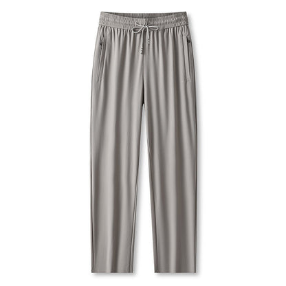 Ice Feel Quick-Dry Athletic Pants – Cooling Fabric, Loose Fit & Moisture-Wicking (M–4XL) 🌿👖