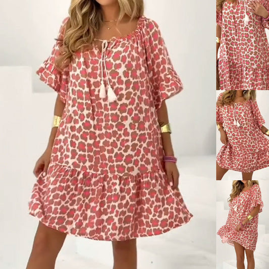 Women's Elegant Loose Short Sleeve Dress👗