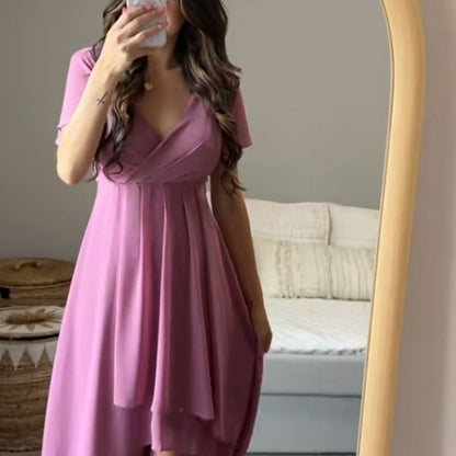 🎉Summer New Arrivals👗Women's Wrap V-Neck Midi Dress