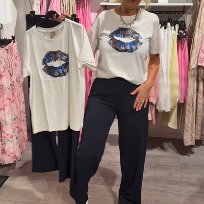 Women's Printed Top & Pants 2-Piece Set