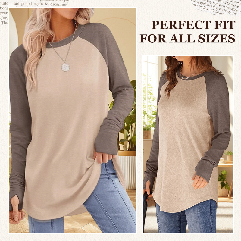 Women's Casual Long Sleeve Round Neck Top
