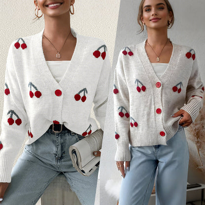Women’s Casual Sweet Cherry Cardigan🍒