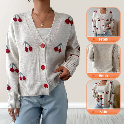 Women’s Casual Sweet Cherry Cardigan🍒