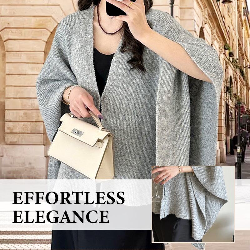 Women's Elegant Knit Cardigan Cape