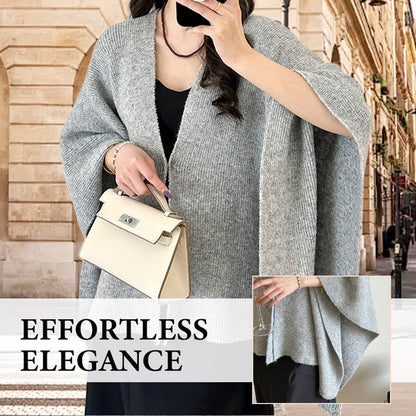 Women's Elegant Knit Cardigan Cape