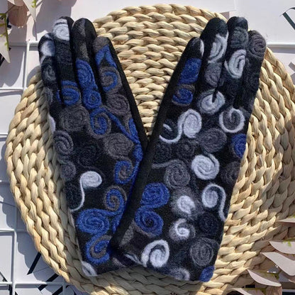 Women's Winter Warm Printed Gloves