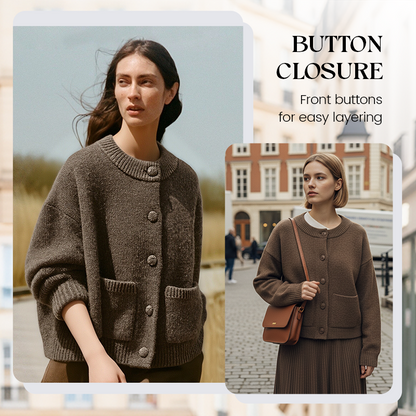 CozyElegance Knit Cardigan – Soft Warmth, Effortless Style for Every Season