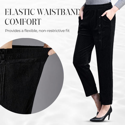 Women's High-Waist Plush-Lined Warm Pants