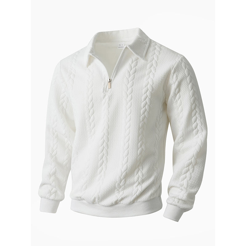 🔥New arrivals offer-Men's Casual Half-Zip Cable-Knit Sweater