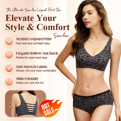 Stylish Leopard Pattern Breathable Everyday Bra