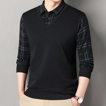 💖Men's Layered Style Long Sleeve Top