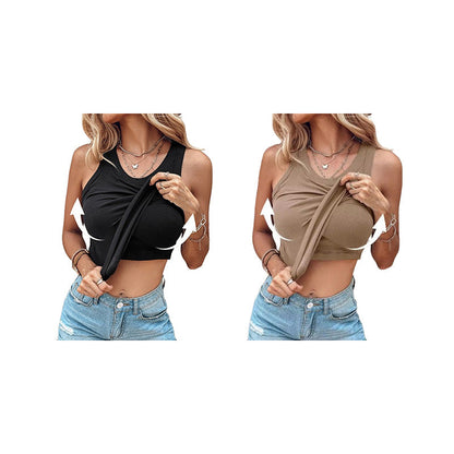 ⚡50K+ SOLD!🔥Women's Ribbed Tank Top with Shelf Bra