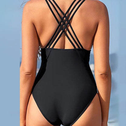 Women's Sexy Halter Tie Backless One-piece Swimsuit
