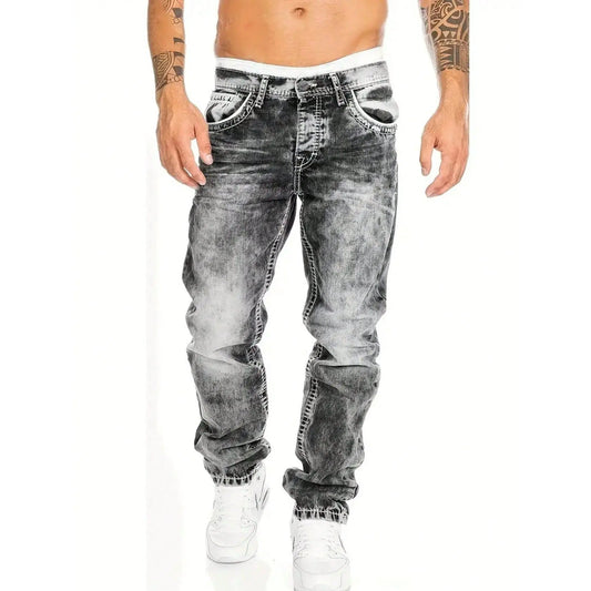 📢📢BIG SALE !!⏰Men's Fashion Creative Stretch Denim Jeans,Minimalist Style Suitable For Summer, Emo Style