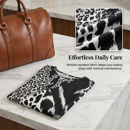 Women's Leopard Print Sleeveless Midi Dress