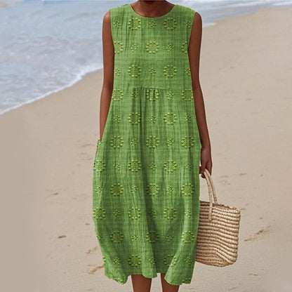 Women's Casual Sleeveless Midi Dress