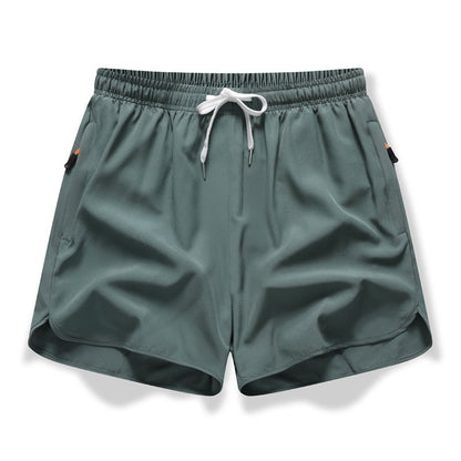 🏃 Breathable Athletic Shorts – Zippered Pockets, Quick-Dry & Elastic Waistband