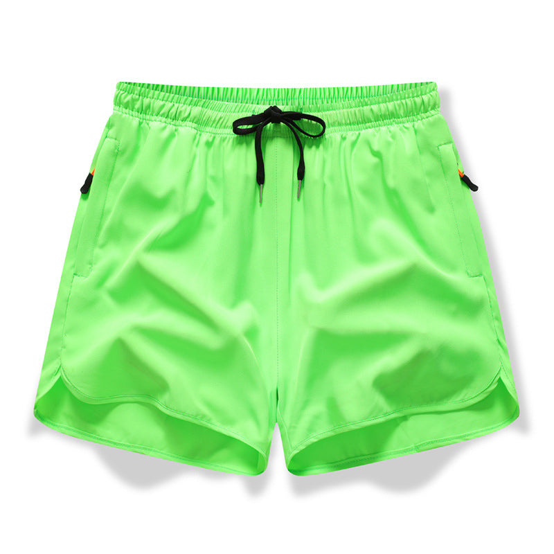 🏃 Breathable Athletic Shorts – Zippered Pockets, Quick-Dry & Elastic Waistband